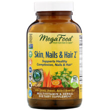 MegaFood, Haut, Nägel & Haare 2, 90 Tabletten