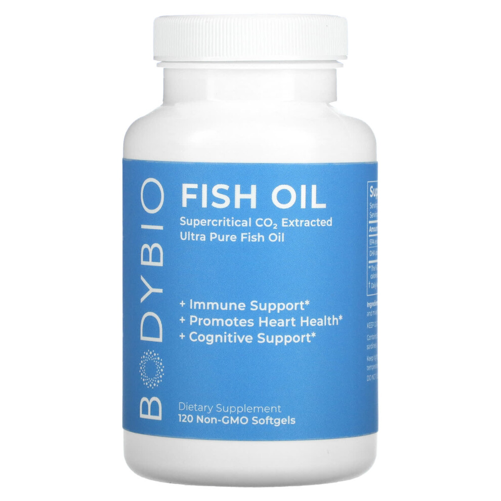 Bodybio , Fish Oil, 120 Non-Gmo Softgels