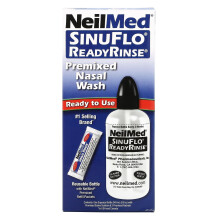 NeilMed, SinuFlo ReadyRinse, Vorgemischte Nasenspülung, 2-teiliges Set