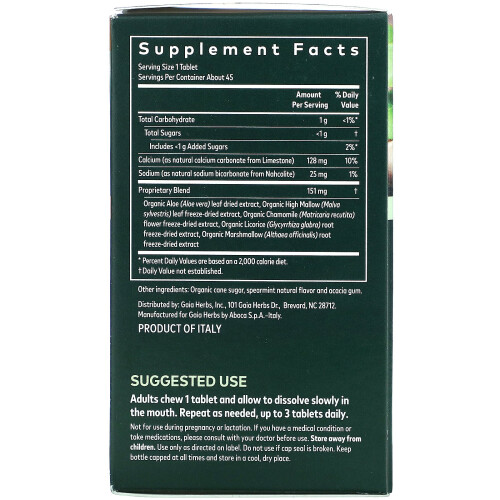 Gaia Herbs, Reflux Linderung, 45 Kautabletten 1