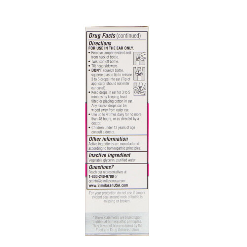 Similasan, Ear Ringing Remedy, Ear Drops, 10 ml (0.33 fl oz) 2