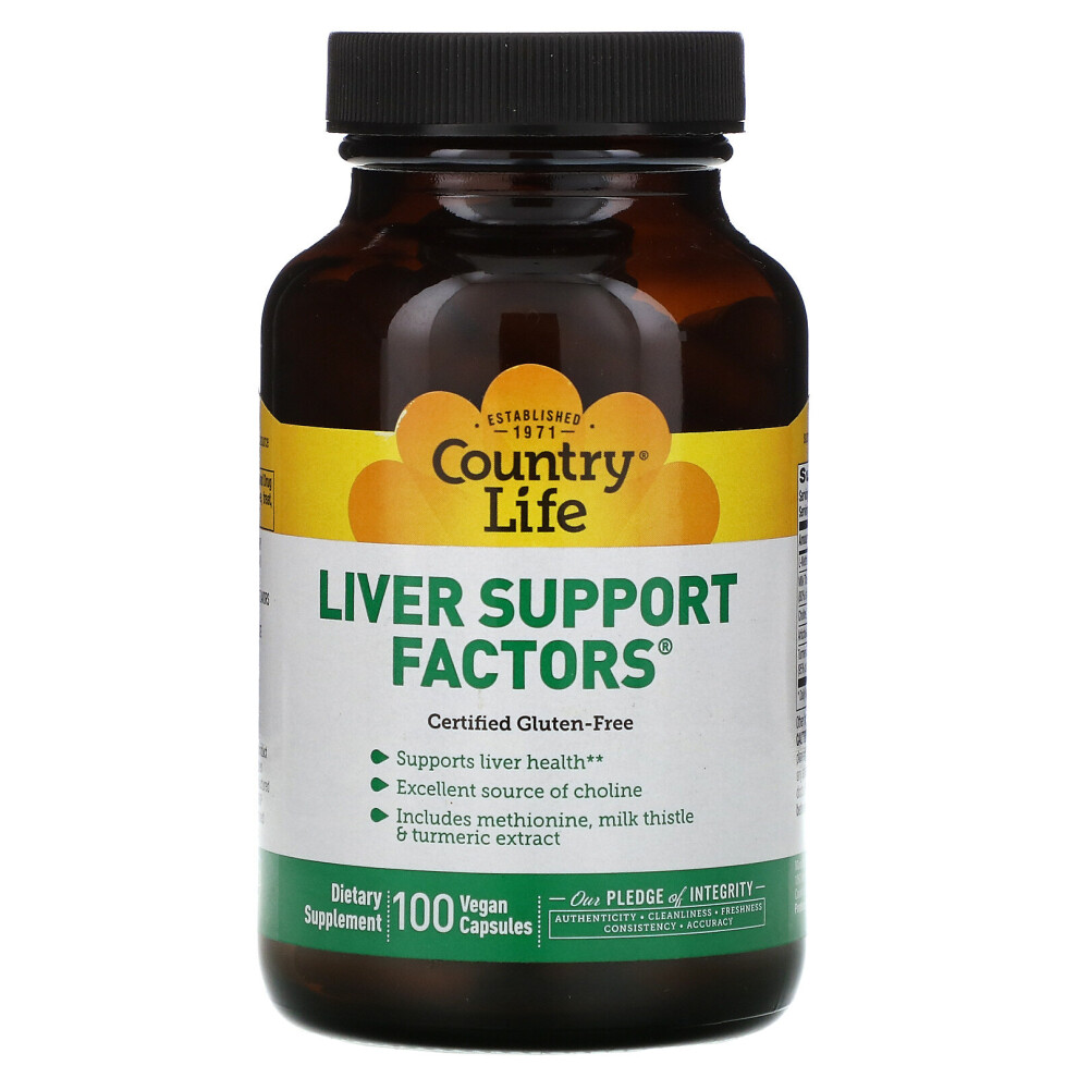 Country Life , Liver Support Factors, 100 Vegan Capsules