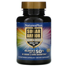NaturesPlus, Armure Sucre, Soutien au Contrôle du Sucre, 60 Gélules Végétariennes