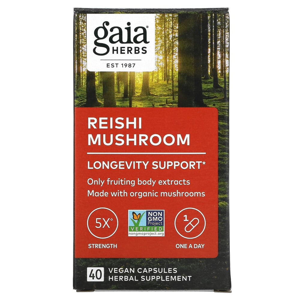 Gaia Herbs , Reishi Mushroom, 40 Vegan Capsules