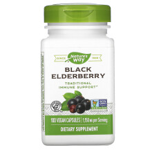 Nature's Way, Sureau Noir, 1 150 mg, 100 Gélules Végaliennes (575 mg par Gélule)