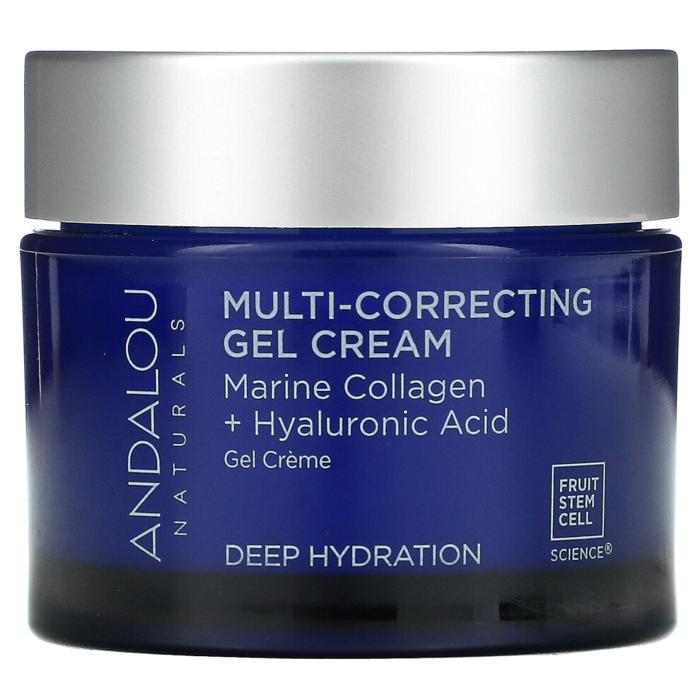 Andalou Naturals Cream Multi-Correcting Bio-Designed Collagen + Hyaluronic Acid, 1.7 Fl Oz (50 Ml)