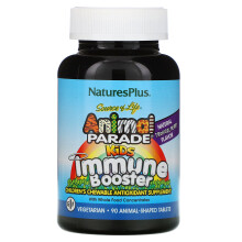 NaturesPlus, Animal Parade, Kids Immune Booster, Tropische Beere, 90 tierförmige Tabletten