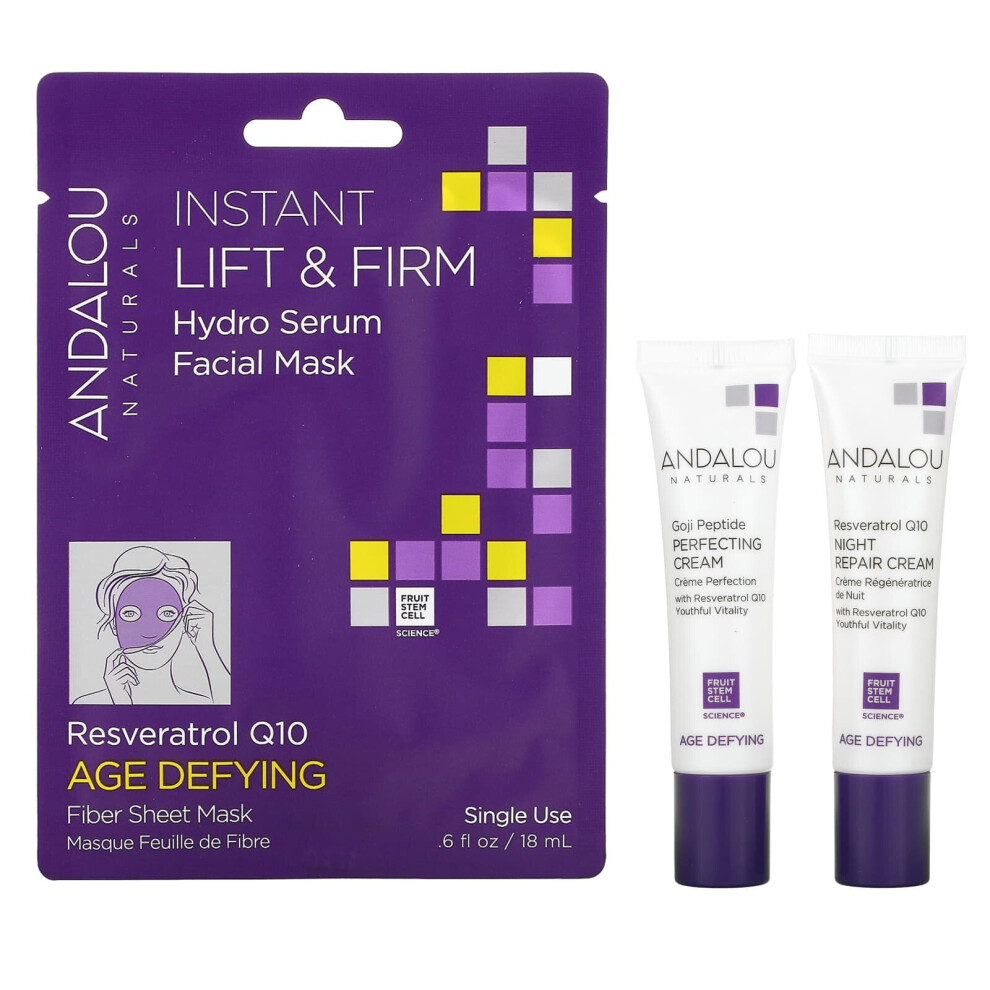 Andalou Naturals , Age Defying Day To Night, 3 Piece Kit