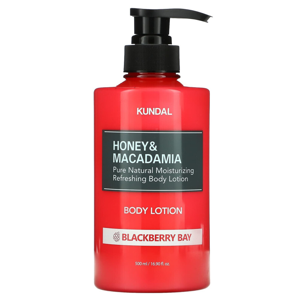 Kundal Light Honey & Macadamia Body Lotion, Blackberry Bay, 16.9 Fl Oz (500 Ml)