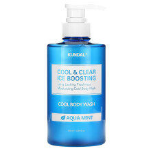 Kundal, Cool & Clear Ice Boosting, Gel Douche Fraîcheur, Menthe Aquatique, 16,9 fl oz (500 ml)