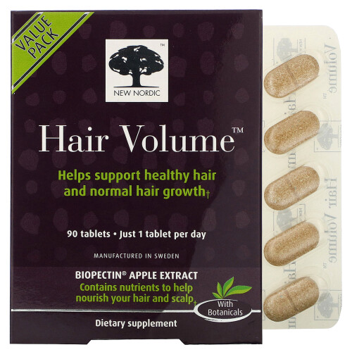 New Nordic, Hair Volume, 90 Tabletten