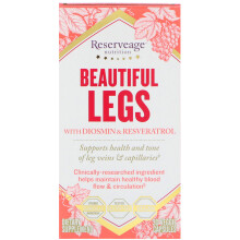 Reserveage Beauty, Schöne Beine mit Diosmin & Mäusedornwurzel-Extrakt, 30 Vegetarische Kapseln