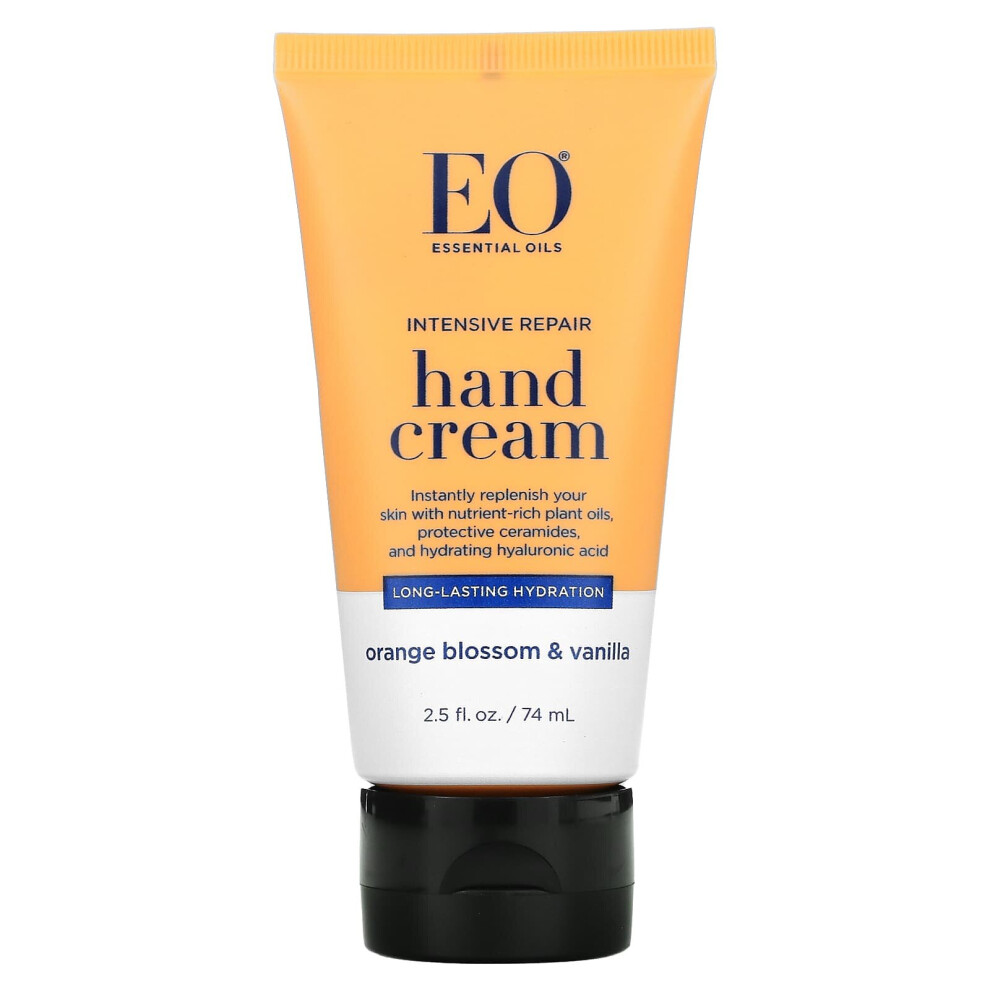Eo Products Cream/Orange Intensive Repair Hand Blossom & Vanilla, 2.5 Fl Oz (74 Ml)