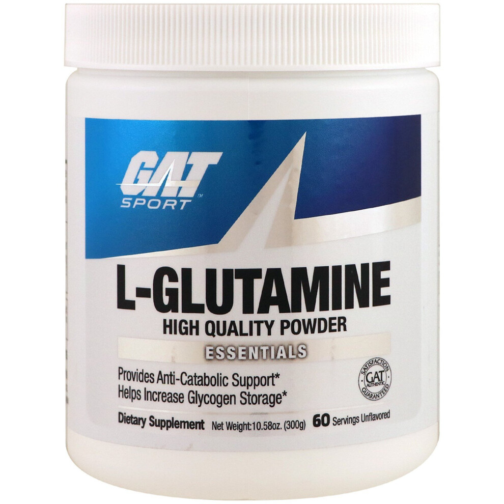 Gat , L-Glutamine, Unflavored, 10.58 Oz (300 G)