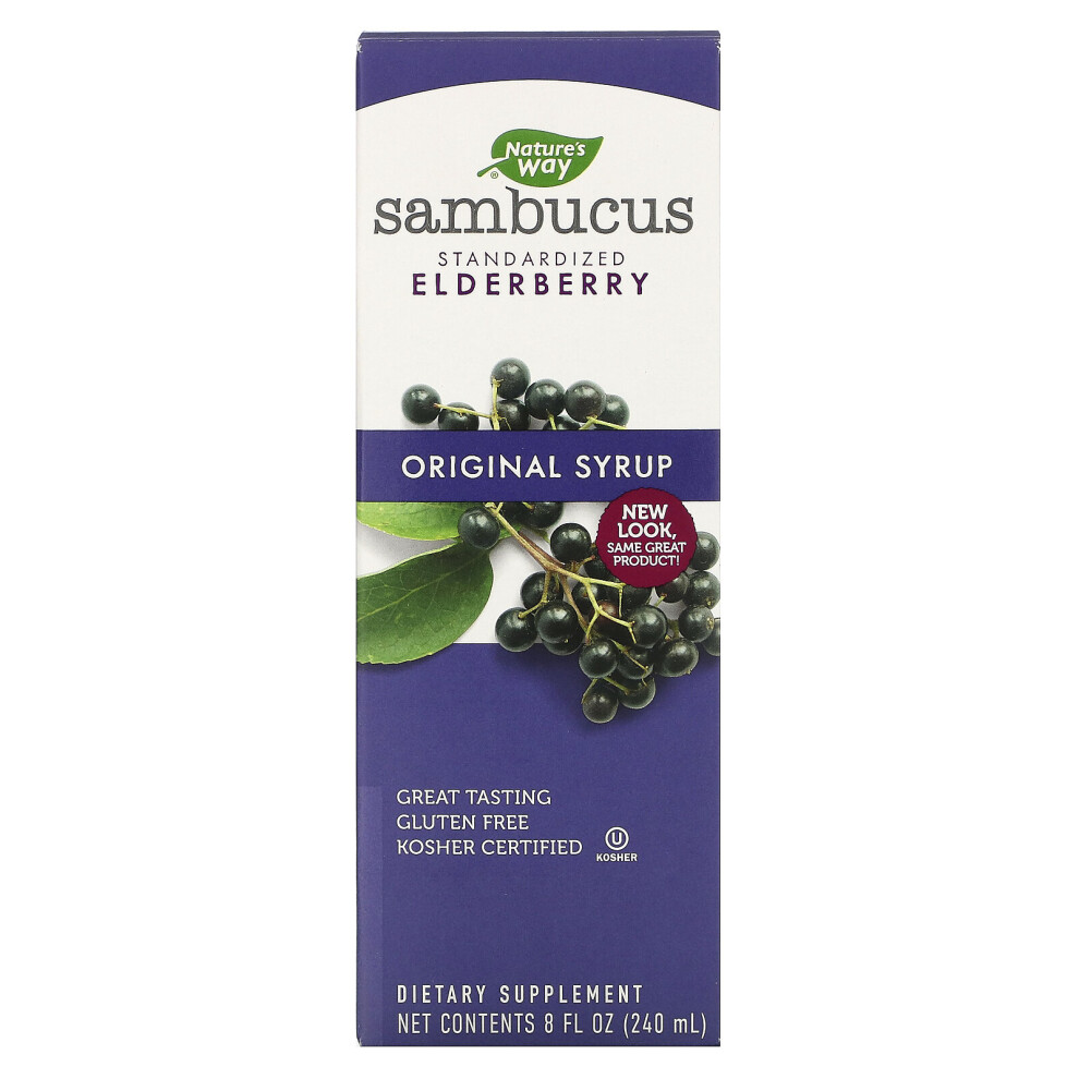 Nature's Way , Sambucus, Original Syrup, Standardized Elderberry, 8 Fl Oz (240 Ml)