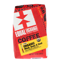 Equal Exchange, Café Biologique, Mind Body & Soul, Moulu, Torréfactions Moyenne et Viennoise, 12 oz (340 g)