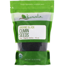 Kevala, Graines de Cumin Noir Biologiques, Crues, 16 oz (454 g)
