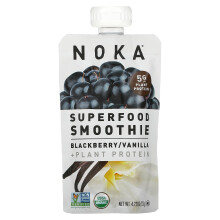 Noka, Superfood Smoothie + Pflanzenprotein, Brombeere, Vanille, 4,22 oz (120 g)