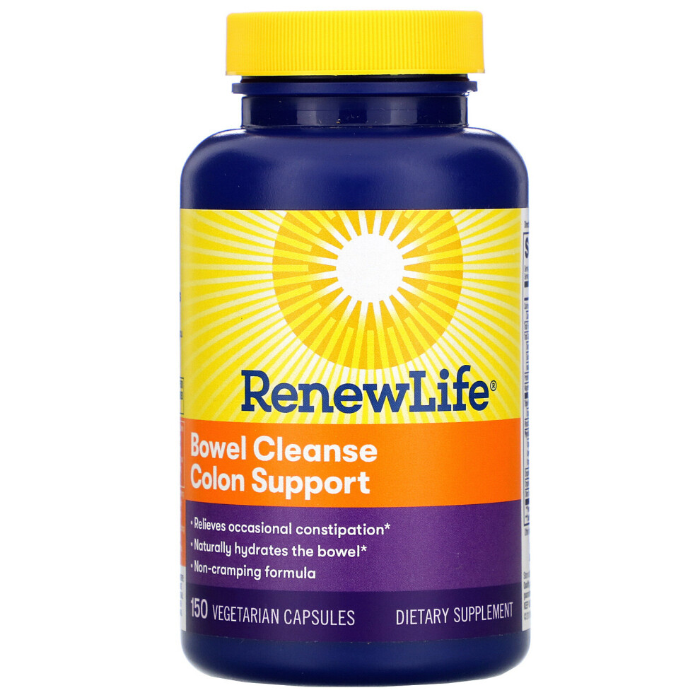 Renew Life , Bowel Cleanse Colon Support, 150 Vegetarian Capsules
