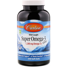 Carlson, Wild gefangene Super Omega-3 Gems, 1.200 mg, 250 Weichkapseln (600 mg pro Weichkapsel)