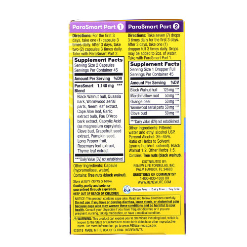 Renew Life Renew Life, ParaSmart, 15-Day Targeted Cleanse, 2-Part 1