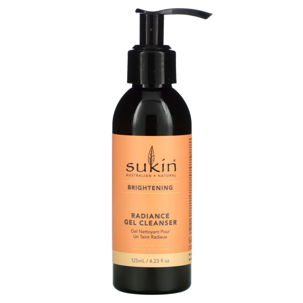 Sukin , Radiance Gel Cleanser, Brightening, 4.23 Fl Oz (125 Ml)