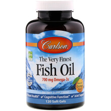Carlson - El Mejor Aceite de Pescado, 700 mg Omega-3, Suplemento de Aceite de Pescado Noruego