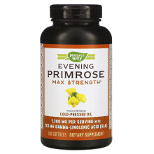 Nature's Way, Onagre, Huile Pressée à Froid, 1 300 mg, 120 Gélules