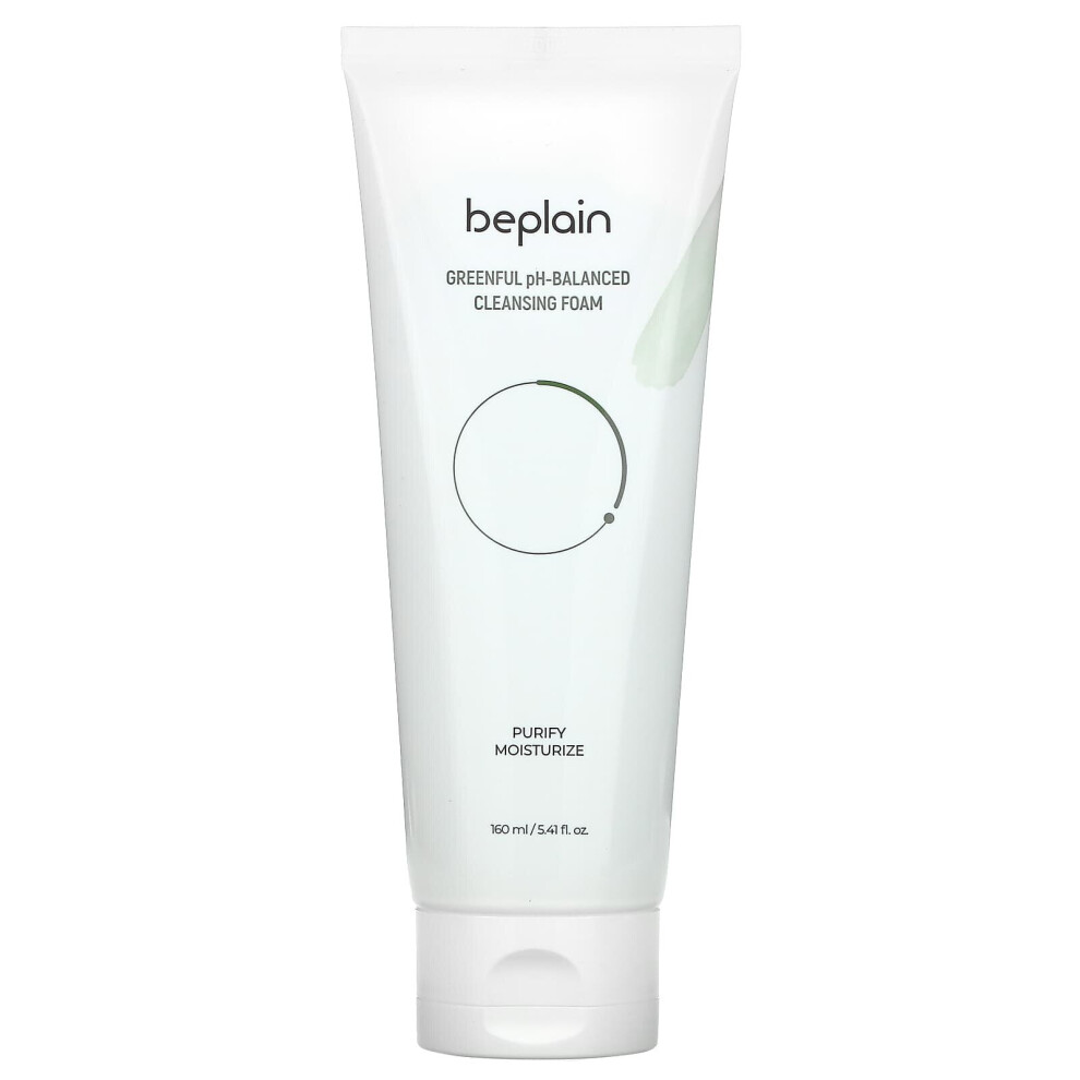 Beplain Greenful Ph-Balanced Face Wash 5.4 Fl Oz (160Ml) | Gentle Scent-Free Natural Face Wash | Face Wash For Acne Prone Oily And Sensitive Ski