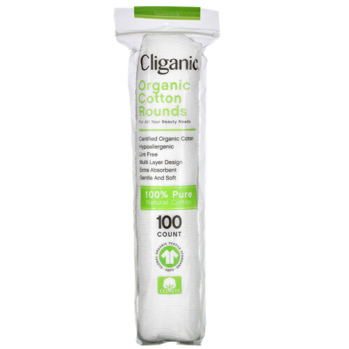 Cliganic, Bio-Baumwollrunden, 100 Stück