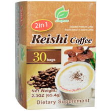 Longreen, 2 yhdistetty Reishi Kahvi, 30 Pakkausta, 2,3 oz (65,4 g) Kussakin