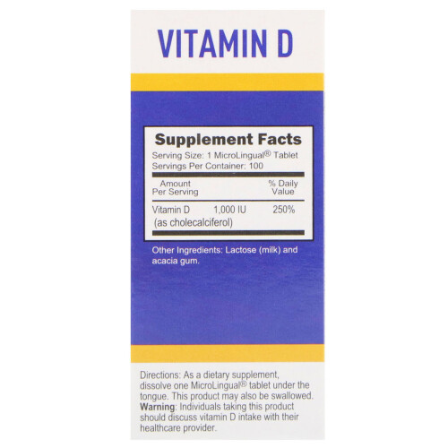 Superior Source, Extra Stark D3, 25 mcg (1.000 IE), 100 MikroLingual Instant-Tabletten 1