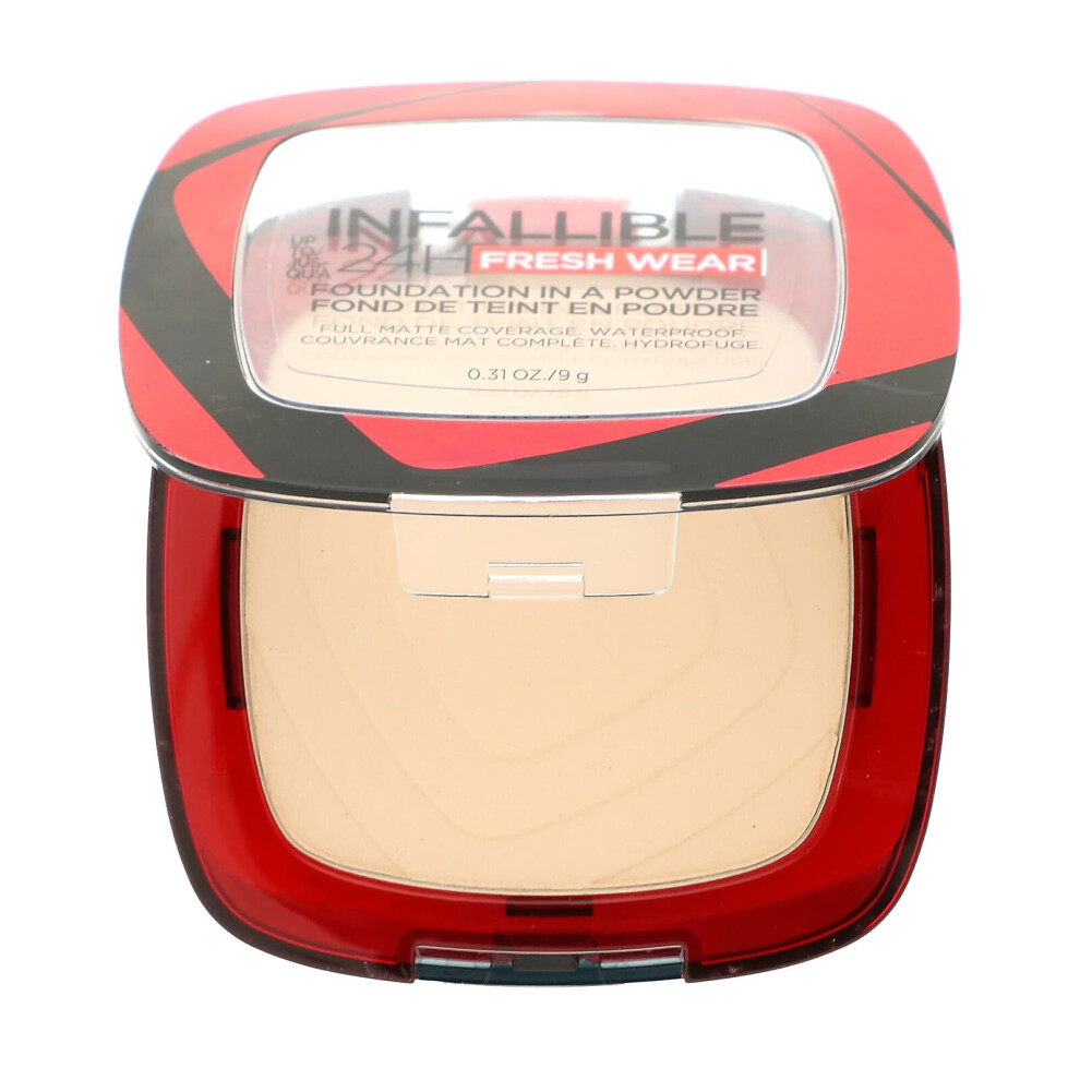 L'Oreal, Infallible 24H Fresh Wear, Foundation In A Powder, 10 Porcelain, 0.31 oz (9 g)