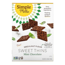 Simple Mills, Saat- und Nussmehl, Süße Dünngebäcke, Minz-Schokolade, 4,25 oz (120 g)