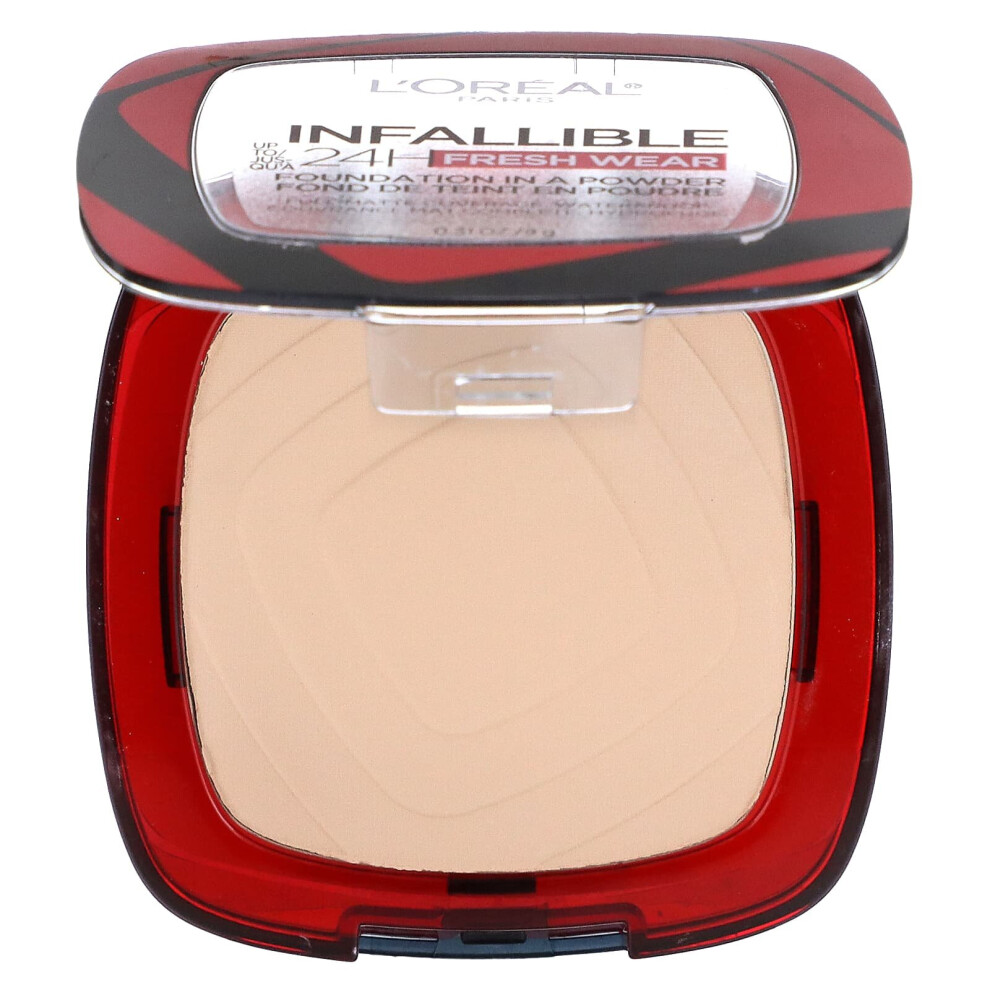 L'Oreal, Infallible 24H Fresh Wear, Foundation In A Powder, 130 True Beige, 0.31 oz (9 g)