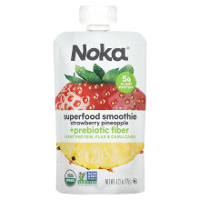 Noka, Superfood Smoothie + Präbiotische Ballaststoffe, Erdbeere Ananas, 4,22 oz (120 g)