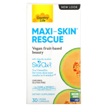 Country Life, Maxi-Skin Rescue, 30 Vegan Capsules