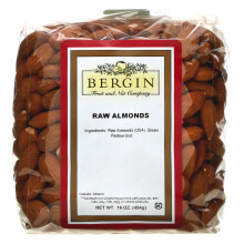 Bergin Fruit and Nut Company, Rohe Mandeln, 16 Unzen (454 g)