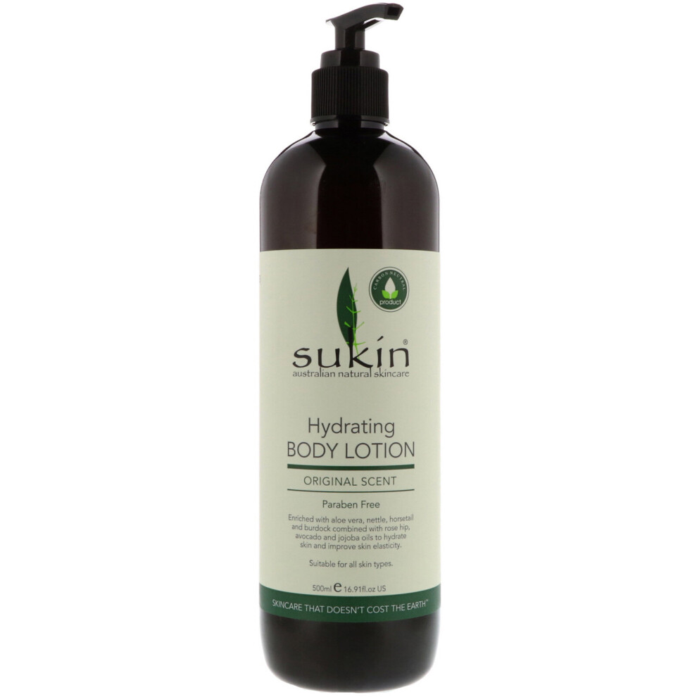 Sukin , Hydrating Body Lotion, Original Scent, 16.9 Fl Oz (500 Ml)