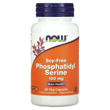 NOW Foods, Phosphatidylserin, Sojafrei, 150 mg, 60 vegetarische Kapseln