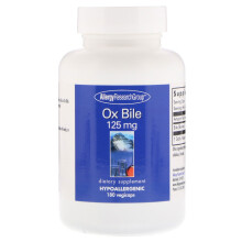 Allergy Research Group, Ochsengalle, 125 mg, 180 Vegicaps