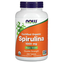 NOW Foods, Spiruline Biologique Certifiée, 1 000 mg, 240 Comprimés