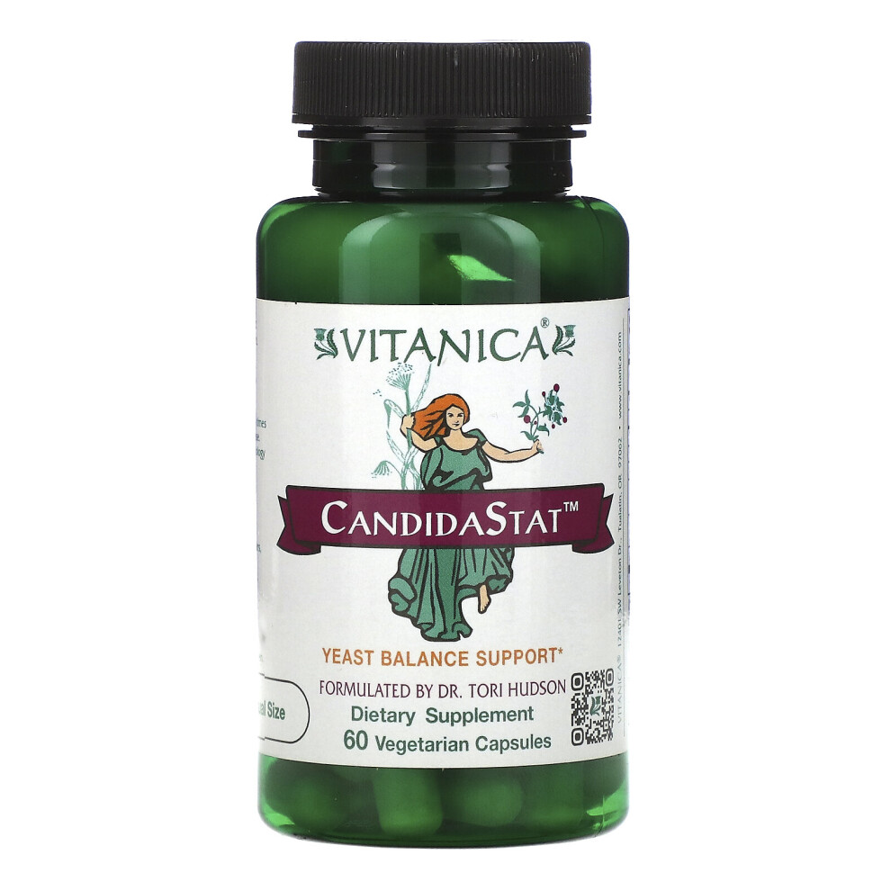Vitanica , Candidastat, Yeast Balance Support, 60 Vegetarian Capsules