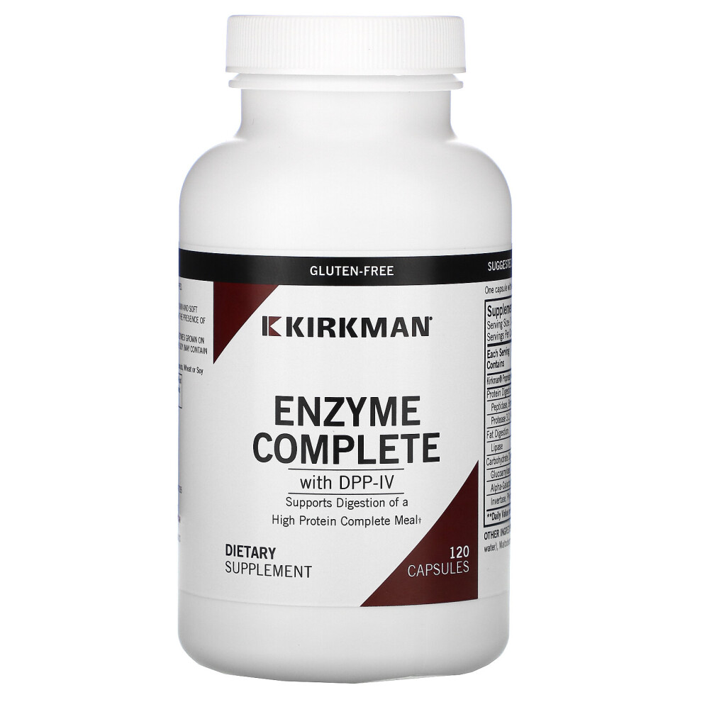 Kirkman Labs , Enzyme Complete With Dpp-Iv, 120 Capsules