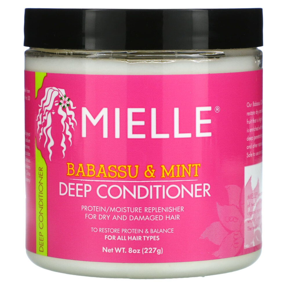 Mielle , Deep Conditioner, For All Hair Types, Babassu & Mint, 8 Oz (227 G)