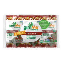 gimMe, Snacks d'algues grillées, teriyaki, 6 paquets, 0,17 oz (5 g) chacun