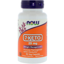 Now Foods 7-KETO DHEA Metabolite 25 mg, 90 Veg Capsules - Non-GMO, Vegetarian/Vegan, Supports Thermogenesis & Weight Management