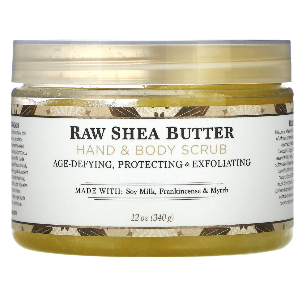 Nubian Heritage , Raw Shea Butter, Hand & Body Scrub, 12 Oz (340 G)