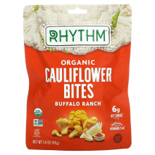Rhythm Superfoods, Organic Cauliflower Bites, Buffalo Ranch, 1.4 oz (40 g)