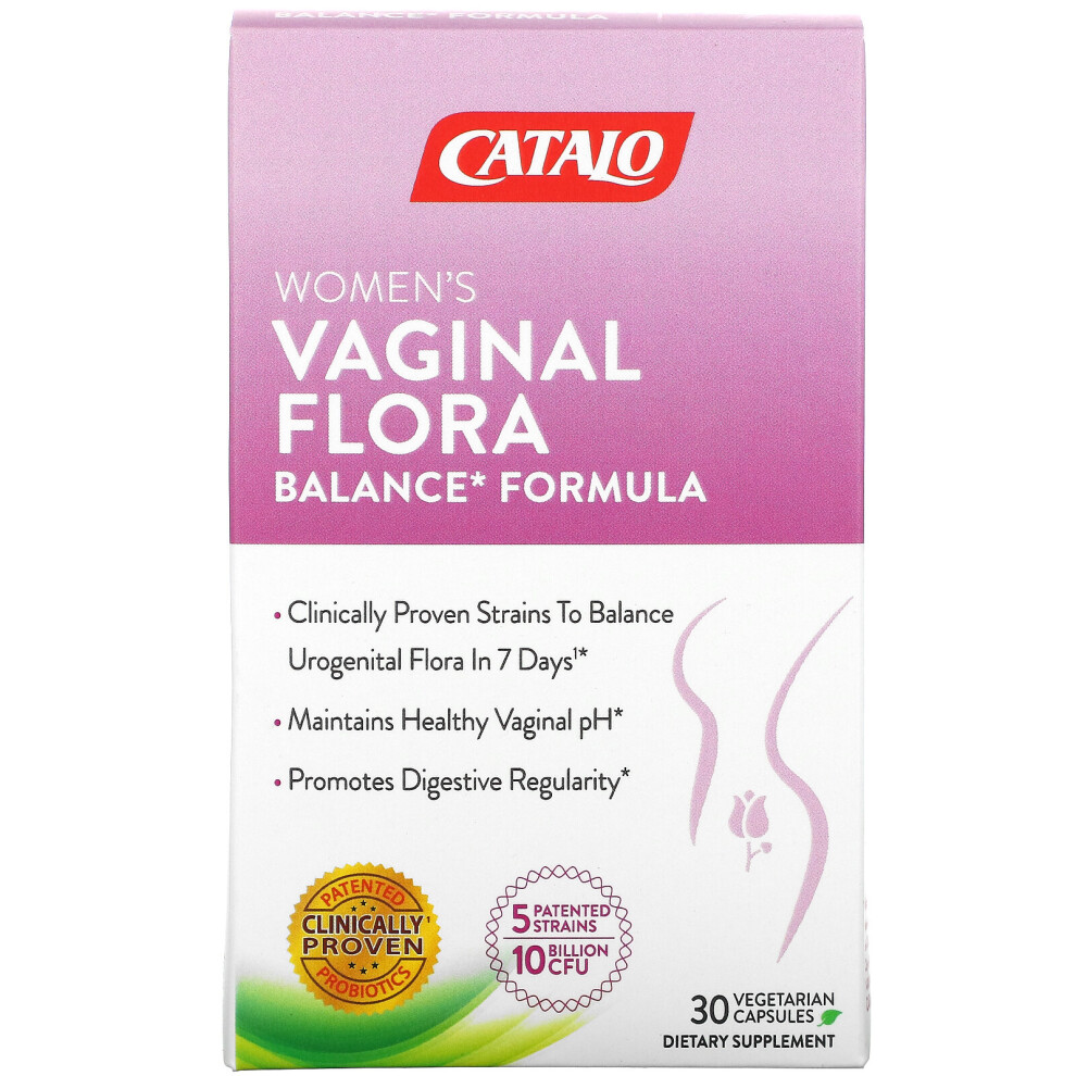 Catalo Naturals , Women's Vaginal Flora Balance Formula, 30 Vegetarian Capsules